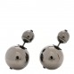 Metal Mise En Dior Tribal Earrings Black Ruthenium