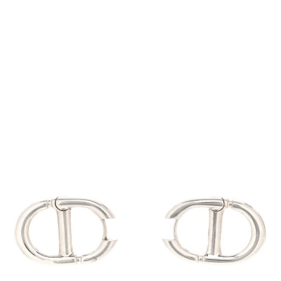 Metal CD Earrings Silver