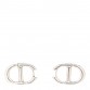 Metal CD Earrings Silver