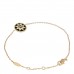 18K Yellow Gold Diamond Malachite Rose Des Vents Bracelet