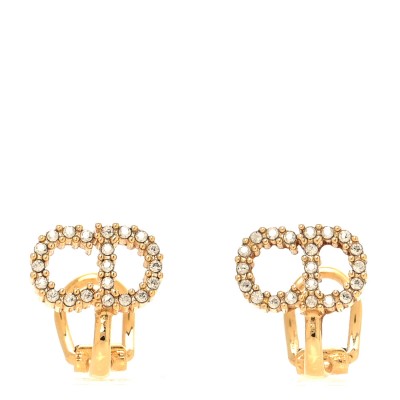 Crystal Clair D Lune Clip On Earrings Gold