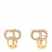 Crystal Clair D Lune Clip On Earrings Gold