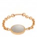 18K Rose Gold Diamond Mother of Pearl Rose Des Vents Ring 48 4.5