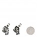 Pearl Crystal Tribales Butterfly Star Dangle Earrings Ruthenium Multicolor