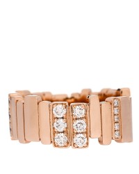 18K Rose Gold Diamond .50ctw Gem Dior Ring 51 5.75