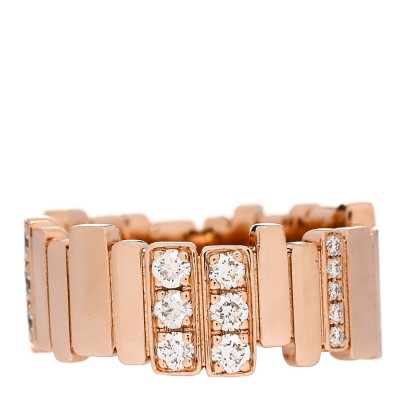 18K Rose Gold Diamond .50ctw Gem Dior Ring 51 5.75