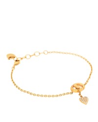 CD Crystal Heart Bracelet Gold