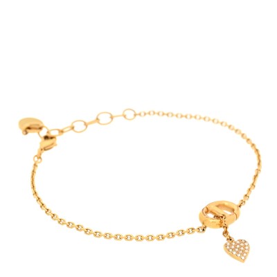 CD Crystal Heart Bracelet Gold