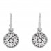 18K White Gold Diamond Rose Des Vents Pave Drop Earrings