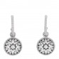 18K White Gold Diamond Rose Des Vents Pave Drop Earrings