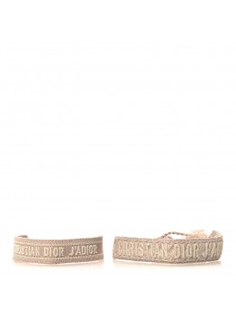 Woven Cotton J'Adior Friendship Bracelet Set Pink