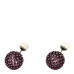 Crystal Pearl Dior Tribales Earrings Black Pink