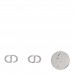 Crystal Petit CD Stud Earrings Silver
