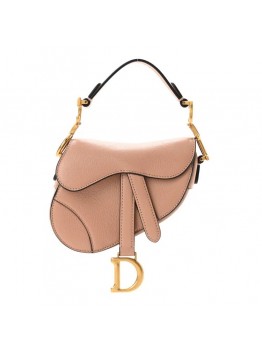 CHRISTIAN D Goatskin Micro Saddle Bag Rose Des Vent