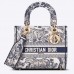 CD Women CD Medium Lady D-Lite Bag Blue Toile De Jouy Embroidery