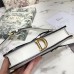 D White Calfskin Saddle Belt Bag