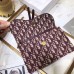 D Bordeaux Oblique Saddle Chain Clutch