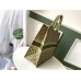 D Book Tote Bag In Green Oblique Canvas