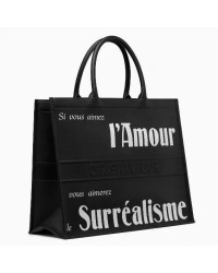 D Book Tote Bag  Surrealism Printed Calfskin