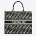 CD Unisex CD Large Book Tote Navy Blue CD Oblique Embroidery