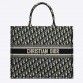 CD Unisex CD Large Book Tote Navy Blue CD Oblique Embroidery