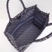 D Book Tote Bag In Blue Oblique Canvas