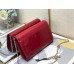 D 30 Montaigne Wallet On Chain In Red Patent Calfskin