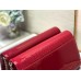 D 30 Montaigne Wallet On Chain In Red Patent Calfskin