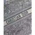 CD Unisex CD Large CD Book Tote Gray Toile De Jouy Embroidery