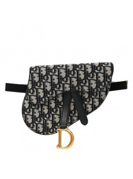 CHRISTIAN D Oblique Saddle Belt Pouch Blue