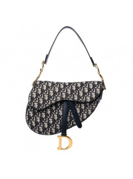 CHRISTIAN D Oblique Saddle Bag Blue