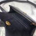 D Black Calfskin Saddle Belt Bag