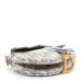 CHRISTIAN D Oblique Embroidered Saddle Bag Gray