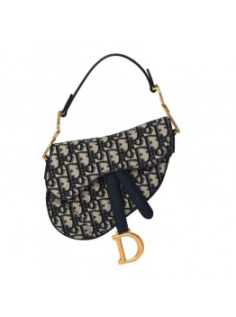 CHRISTIAN D Oblique Mini Saddle Bag Blue