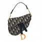 CHRISTIAN D Oblique Mini Saddle Bag Blue