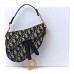 CHRISTIAN D Oblique Mini Saddle Bag Blue