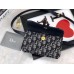 D Blue Oblique Saddle Belt Bag