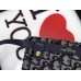 D Blue Oblique Saddle Belt Bag