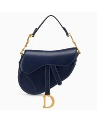 D Mini Saddle Bag  Grained Calfskin