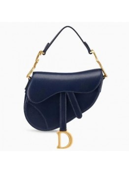 D Mini Saddle Bag  Grained Calfskin
