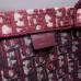 CD Unisex CD Book Tote Maroon CD Oblique Embroidered Velvet