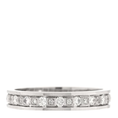 18K White Gold Diamond Belle Epoque Band Ring 53 6.25