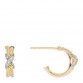 18K Yellow Gold Diamond Petite Crossover X Earrings