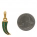 18K Yellow Gold Emerald Roman Claw Amulet Pendant