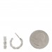 18K White Gold Diamond 16mm Wisteria Hoop Earrings
