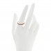18K Yellow Gold Ruby 2mm Pave Cable Collectibles Stack Ring 58 8.5