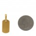 18K Yellow Gold 21mm Chevron Dog Tag Pendant