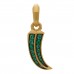 18K Yellow Gold Emerald Roman Claw Amulet Pendant