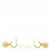 18K Yellow Gold Solari Hoop Drop Earrings