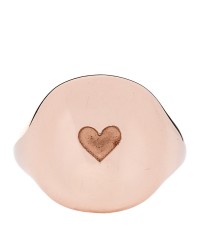 18K Rose Gold Diamond Heart Pinky Ring 45 3.25